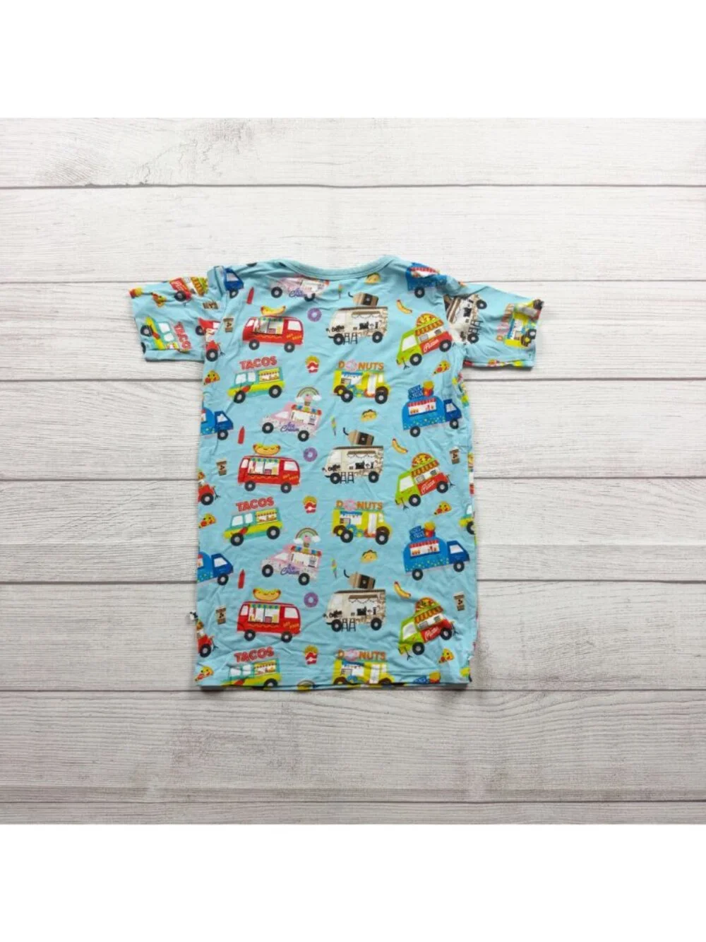 Kiki + Lulu Kids Food Truck Pajama Set Soft Bamboo Viscose Snug Fit 7-8